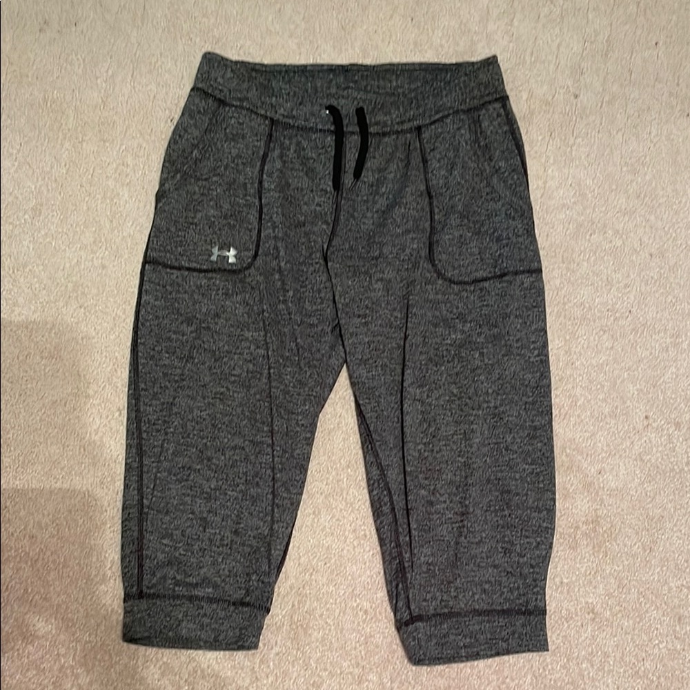 Under Armour Gray Sweatpants Relaxed Fit Elastic Cuffs